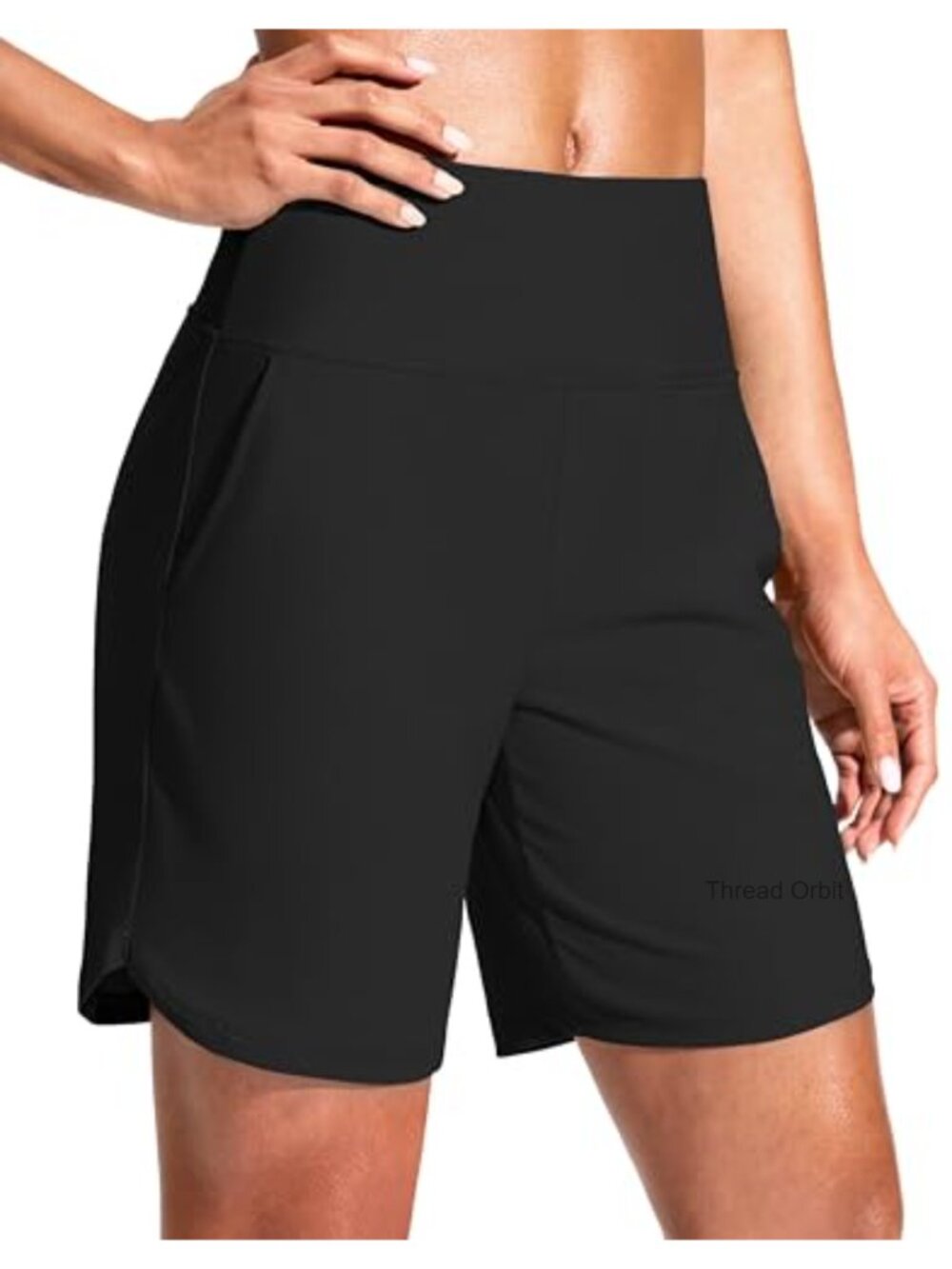 Quick Dry High Waisted Swim Board Shorts UPF 50+ with Liner Pockets